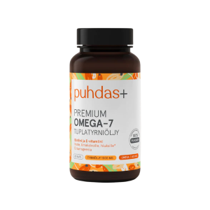 Puhdas+ Premium Omega-7 Tuplatyrniöljy - huomaa päiväys 1/2025