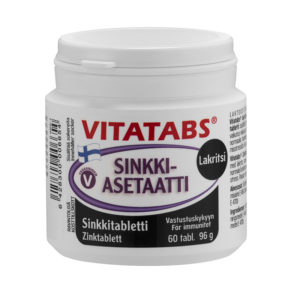 Hankintatukku Vitatabs Sinkkiasetaatti Lakritsi