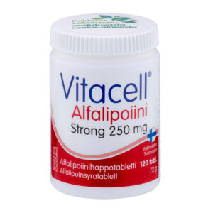Hankintatukku Vitacell Alfalipoiini Strong 250 mg