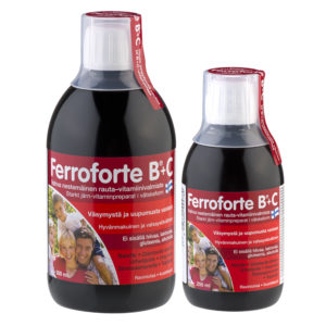 Hankintatukku Ferroforte B+C nestemäinen rautavalmiste 250 + 500 ml