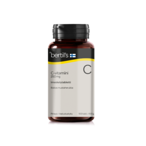 Bertils C-vitamiini 250 mg imeskelytabletti - huomaa päiväys 3/2024
